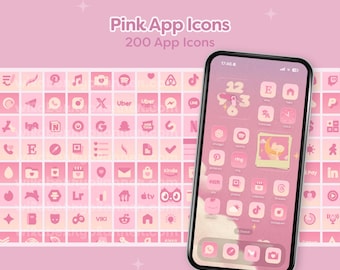 Paquete de iconos rosas para iOS/iPadOS/Samsung/Android ~ Conjunto de iconos Pink Dreams