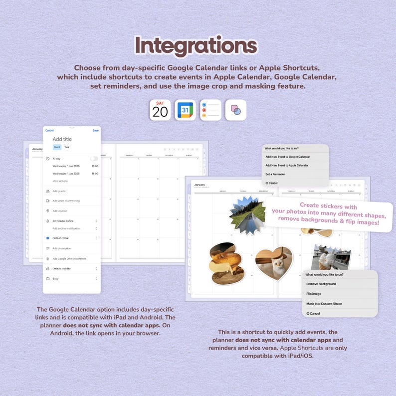 2026 Digital Planner ~ Landscape, Weekly and Daily Planning, Stickers ...
