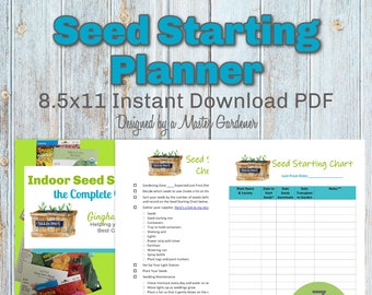 Seed Starting Planner | Garden Tracker | Printable Indoor Seed Starting Planner | Gardening Planner for Seed Starting