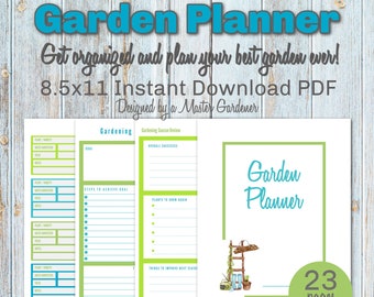 Garden Planner | Garden Journal | Flower Garden Planner | Vegetable Garden Planner | Printable Gardening Planner | Garden Printables