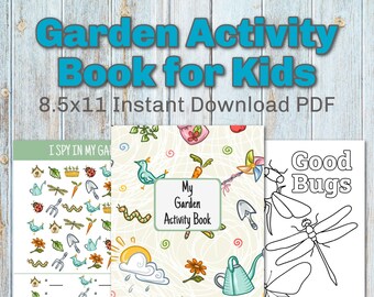 Garden Activity Book for Children | Printable Gardening Activities for Kids | Garden Coloring Pages | Garden-Themed Crossword Puzzle