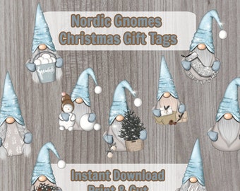 Nordic Gnome Christmas Gift Tags