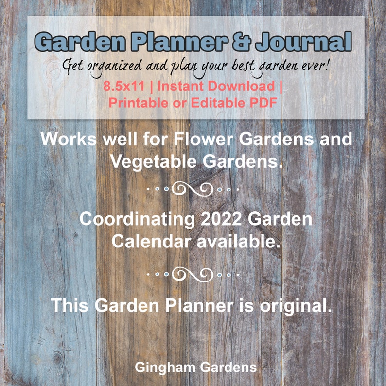 Garden Planner and Journal Instant Download Printable or Fillable image 9