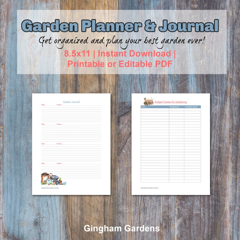 Garden Planner and Journal Instant Download Printable or Fillable image 7