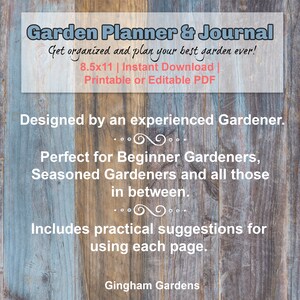 Garden Planner and Journal Instant Download Printable or Fillable image 8