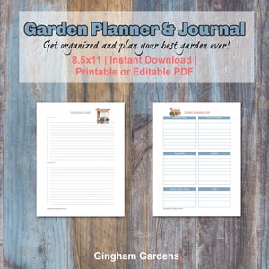 Garden Planner and Journal Instant Download Printable or Fillable image 4
