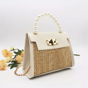 women's summer girl handbag pastoral style woven bag retro portable straw bag fashion messenger bag image 3