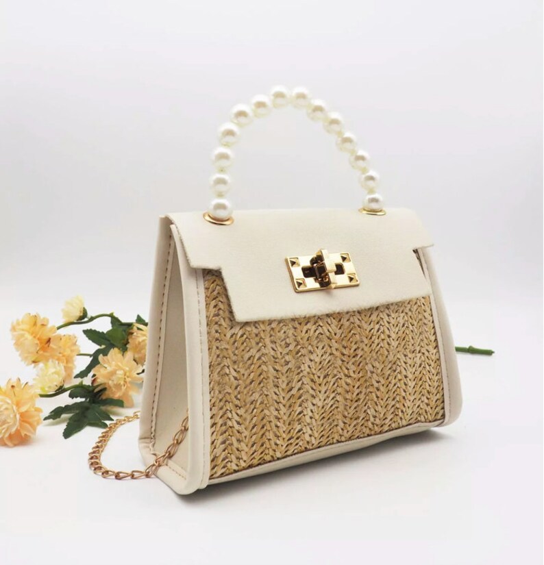 women's summer girl handbag pastoral style woven bag retro portable straw bag fashion messenger bag image 3