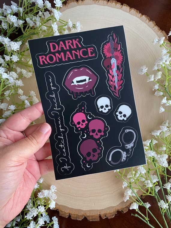 Dark Romance Sticker Sheet | Waterproof, Weatherproof | Sticker Sheet | Kindle Stickers | Dark Romance Merch