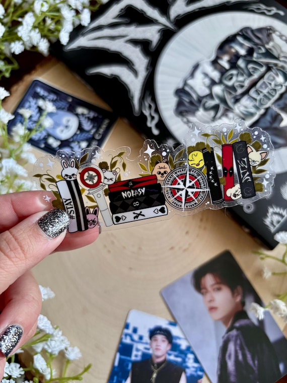 SKZ Bookshelf CLEAR Vinyl || Stray Kids Merch, SKZOO || Waterproof, Weatherproof || Kpop Merchandise || Kpop Sticker, Stray Kids Fans