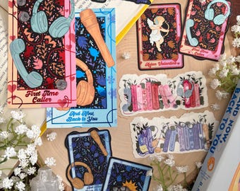 BK Borison Stickers and Foiled Tarot Cards || Licensed by BK Borison || Waterproof, Weatherproof || First Time Caller, And Now Back to You