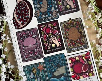 Greek God and Goddess FOILED Stickers || Waterproof, Weatherproof || Kindle Stickers, Percy Jackson Fan || Epic the Musical Fans