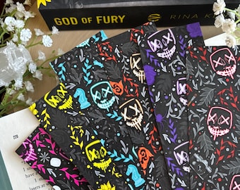 Dark Heathen Masks || Dark Romance || Double-Sided Shimmer Card Stock || Dark Romance Inspired