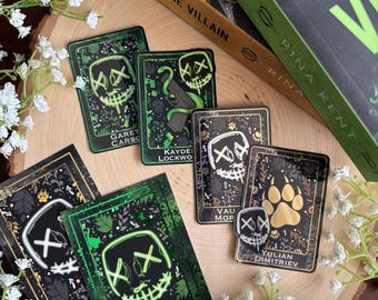 Villains  Vinyl Stickers || Licensed by Rina Kent || Waterproof, Weatherproof || Dark Romance, Rinaverse || Kindle Stickers