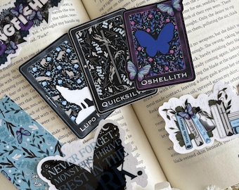 Quicksilver Inspried MATTE, CLEAR, and IRIDESCENT Stickers || Waterproof, Weatherproof || Kindle Stickers, Romantasy, Kingfisher