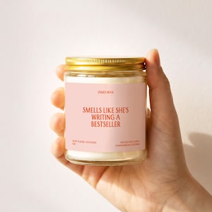 Novelist Gift Candle Funny Writer Life Present Smells Like Future Bestseller Book Lover Gift F141