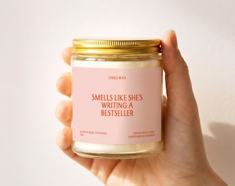 Novelist Gift Candle Funny Writer Life Present Smells Like Future Bestseller Book Lover Gift F141