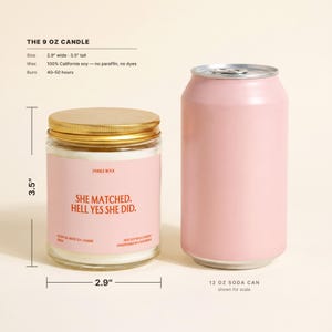 Match Day Candle She Matched Hell Yes Female Doctor Residency J1050 image 6