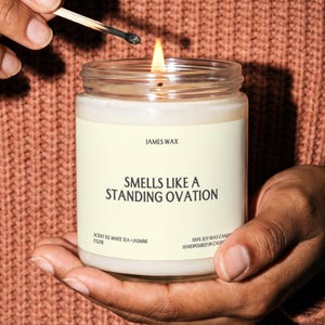 Performer Candle, Gift for Her, Smells Like a Standing Ovation, Theater Card, Gift for Friend, Gift for Artists, Actor Gift Candle F327B