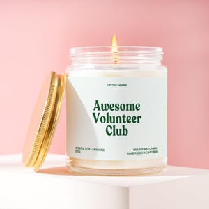 Volunteer Gift Community Helper Candle Nonprofit Worker Charity Volunteer Service Worker Giving Back Gift Thank You End Year Birthday J5316