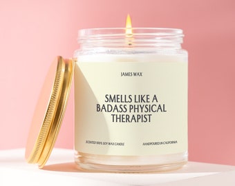 Physical Therapist Gift, Smells Like A Badass Physical Therapist Candle, Gift For PT Graduates, Funny Gift For Therapists, F452B