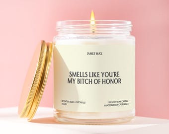 Maid Of Honor Gift Candle My Bitch Of Honor Funny Bridal Party Present Bridesmaid Wedding Bachelorette Friendship Decor F652B