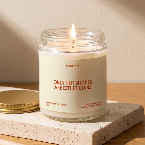 Esthetician Candle, Only Hot Bitches Are Estheticians, Esthetician Card, Gift For Esthetician, Esthetician Gift Box, Lash Artist Gift J068