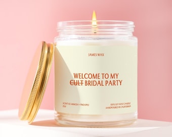 Bridesmaid Proposal Candle, Welcome To My Cult Bridal Party, Bridesmaid Card, Bridesmaid Proposal, Maid Of Honor Proposal, Gift for Her J150