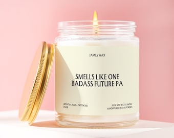 Future PA Gift Badass Future PA Custom Candle Physician Assistant Present Doctor Funny Unique Handmade Present For Medical Students F581B