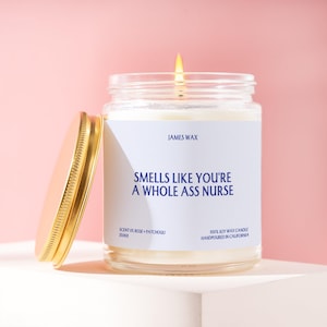 Nursing Grad Gift RN Candle Youre A Whole Ass Nurse Custom Present Gift Box Nursing School Graduation Healthcare Hero Achievement J5068
