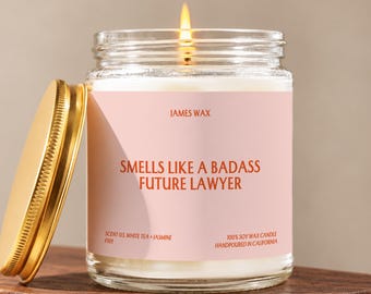 Law Student Candle, Lawyer Gift, Smells Like a Future Laywer, Gift for Her, Law Student Gift, Bar Exam Gift, Law School Graduation Gift F101