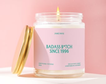 30th Birthday Candle Badass Bitch Since 1996 Born in 1996 Empowerment Gift Turning 30 Funny Gift for Her Best Friend Woman J5688