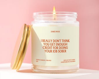 Boss Appreciation Gift Funny Office Candle Credit for Doing Job Boss’s Day Appreciation Candle Unique Gift for Manager J037
