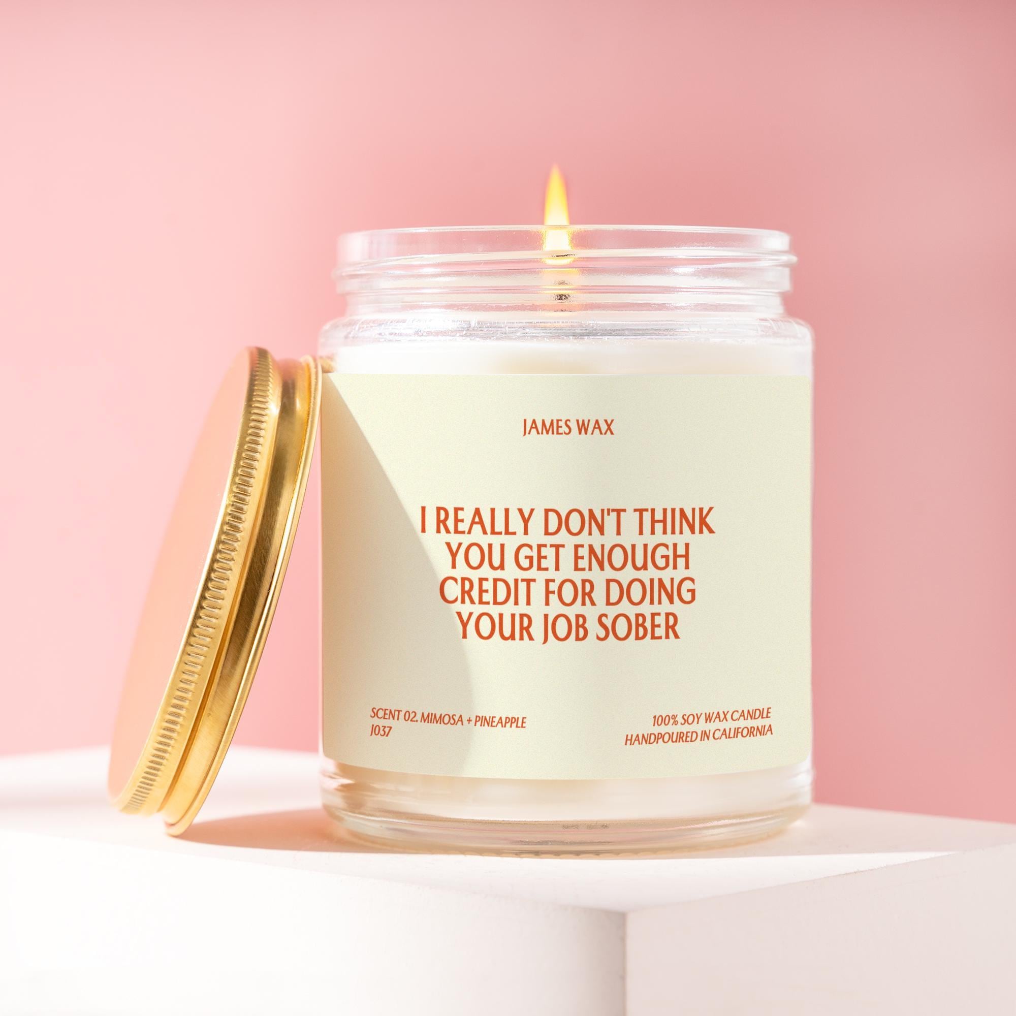Boss Appreciation Gift Funny Office Candle Credit for Doing Job Boss’s Day Appreciation Candle Unique Gift for Manager J037