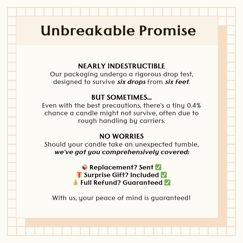 a poster with instructions on how to use an unbreakable promise