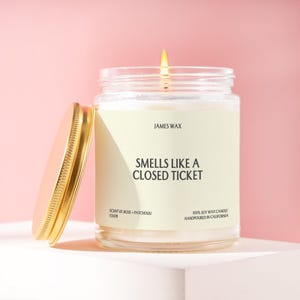 Tech Support Gift Smells Like A Closed Ticket Custom Candle Funny Unique Handmade For IT Professionals Help Desk Staff Computer Nerd F307B