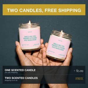 Half Marathon Candle, Half Marathon Gift, Smells Like You Finished a F*cking Half Marathon, Gift for Her, Runner Gift, Race Day Gift J5733 image 8