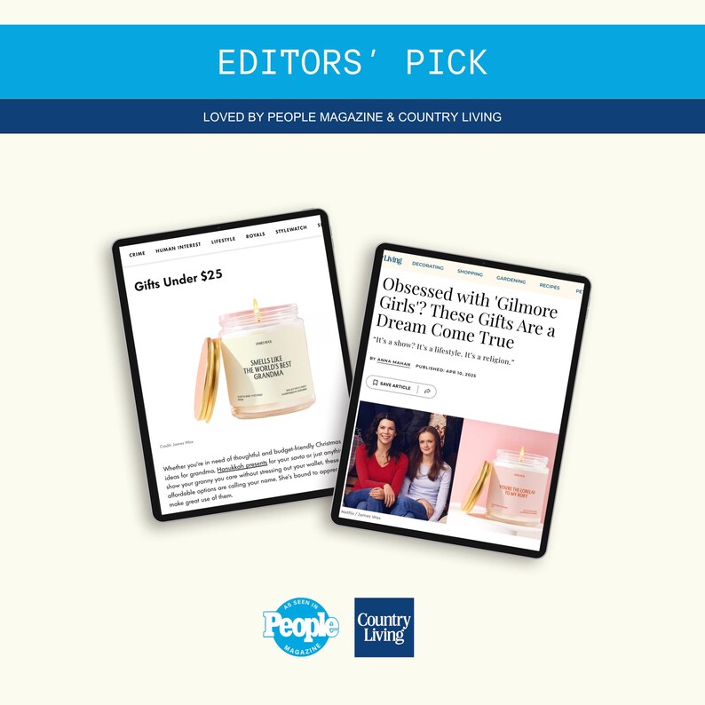 Editors' pick - Loved by People Magazine & country living
