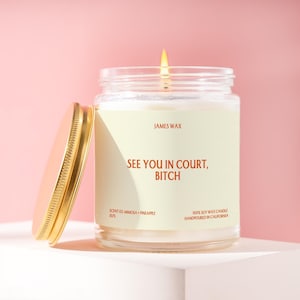 Lawyer Gift Funny Candle See You in Court Gift Future Lawyer Candle Law School Graduation Gift Office Decor Candle for Lawyer J075