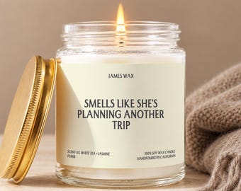 Vela para amantes de los viajes, con aroma a que está planeando otro viaje, tarjeta de viaje, regalo para amantes de los viajes, ideas de regalos de viaje, caja de regalo de viaje F586B