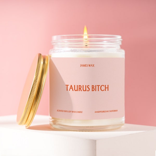 Personalized Taurus Gift Taurus Bitch Candle Zodiac Birthday Fun Celebration Astrology Inspired Funny Surprise Gift For Her F186