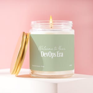 DevOps Candle Gift for New DevOps Engineer, Cloud Engineer Career Promotion, Welcome to your DevOps Era DevOps Friend Birthday IT Gift J1095