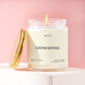Custom Message Candle Personalized Handmade Gift Funny Unique Party Favor Care Package For Partner Friend Spouse Made in California P001B
