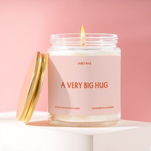 Personalized Cheer Up Gift A Very Big Hug Candle Warm Comfort Gift Surprise Gift Thoughtful Friendship Condolences Gift F003