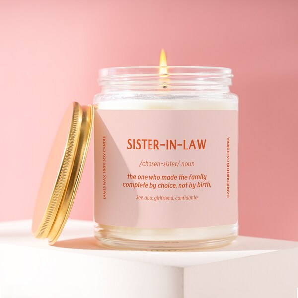 Personalized Sister-in-Law Candle Funny Definition Gift For Her Best SIL Family Connection Thoughtful Gift Christmas Gift Unique D011