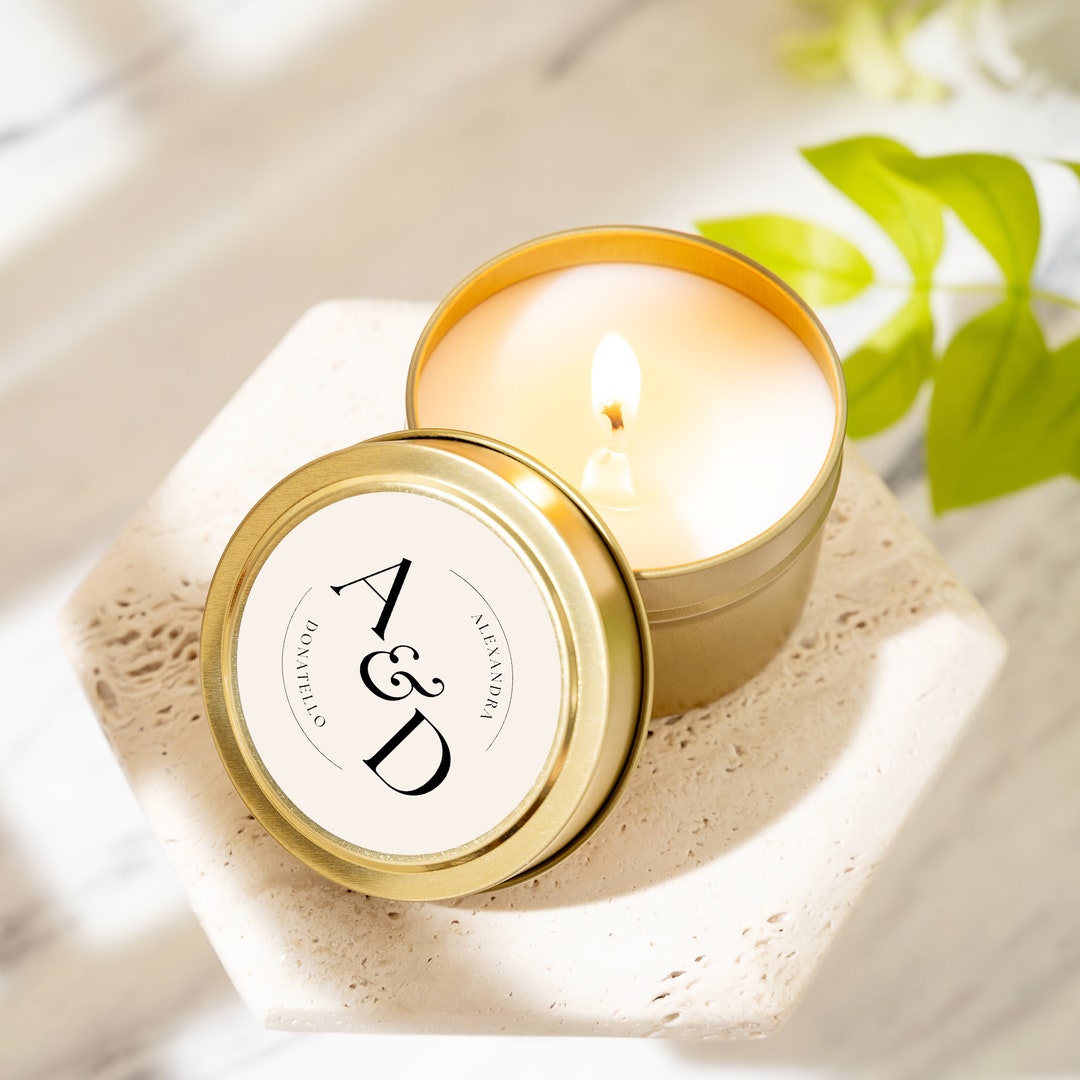 Set of 10 Wedding Favor Candle for Guests Bulk Custom Candle Gift ...