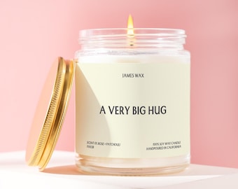 Care Package Gift A Very Big Hug Custom Candle Warm Comfort Handmade Cheer Up Funny Surprise Present Thoughtful Friendship Condolences F003B