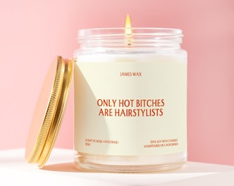 Funny Hairstylist Gift Candle Quirky Salon Candle Unique Hair Lover Candle for Stylists Perfect Hairdresser Gift Candle J695