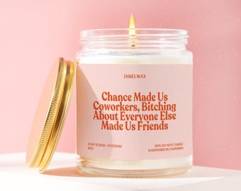 Coworker Gift Chance Made Us Coworkers Funny Candle Bestie Gift for Work Friend Leaving Job Funny Gift for Her or Him JR131