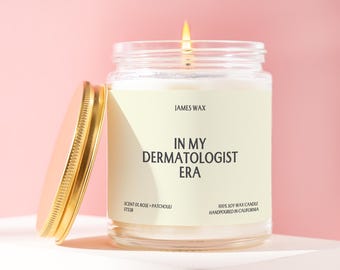 Dermatologist Gift In My Dermatologist Era Candle Funny Unique Handmade Personalized Skincare Beauty Expert Graduate Congrats F733B